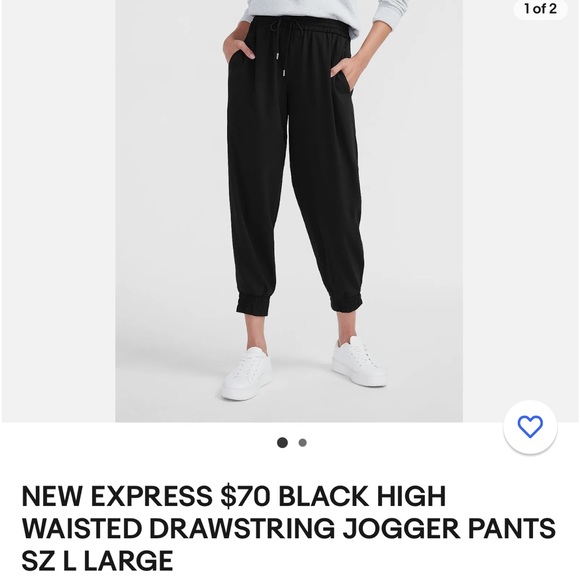 EXPRESS Tan Ankle High Rise Joggers Size Small - Picture 6 of 12